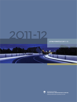 LETNO POROČILO 2011–12 - Direkcija Republike Slovenije za ceste