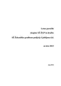 SK ŽGP letno poročilo za leto 2013 33 29.7. KONCNO - ŽGP