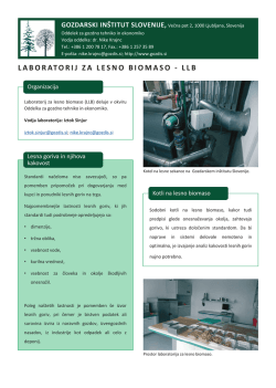 laboratorij za lesno biomaso - llb
