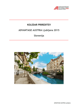 Prireditve 2015 - Advantage Austria