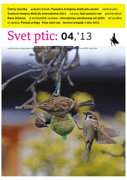 Svet ptic: 04,`13 - SIMARINE-NATURA