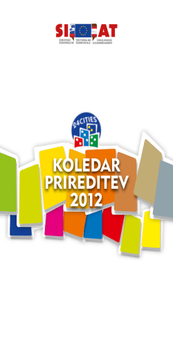 KOLEDAR PRIREDITEV 2012