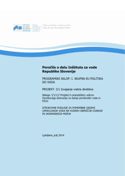 Poročilo o delu Inštituta za vode Republike Slovenije