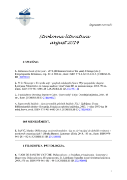 Novosti stroka 201408.pdf - Knjižnica Ivana Potrča Ptuj