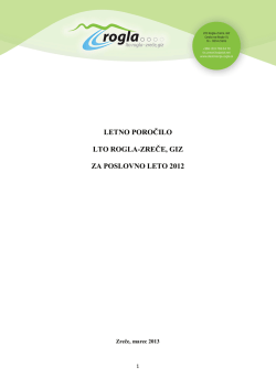 Letno poročilo o poslovanju LTO Rogla