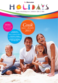 Cenik - M holidays