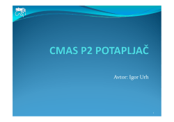 Prosojnice za tečaj CMAS P2 POTAPLJAČ – ver.2010