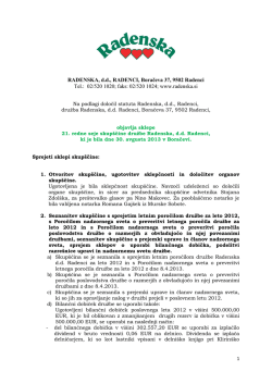 Sklepi 21. seje skupščine delničarjev (.pdf)