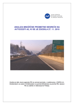 analiza množične prometne nesreče na avtocesti a2, ki se je zgodila