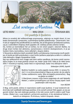 List svetega Martina 601.pdf - Župnija Šmartno pod Šmarno goro
