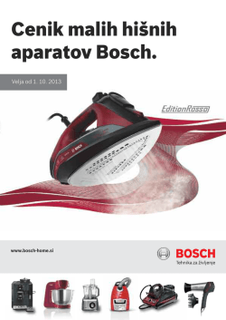 Bosch cenik 2013