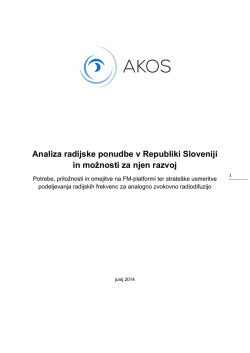 Analiza radijske ponudbe v Republiki Sloveniji in možnosti za njen