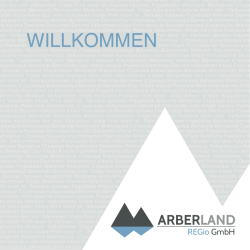 Willkommensbroschüre ARBERLAND REGio GmbH (PDF, 2,57 MB)