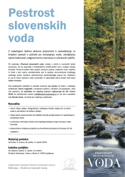 Pestrost slovenskih voda