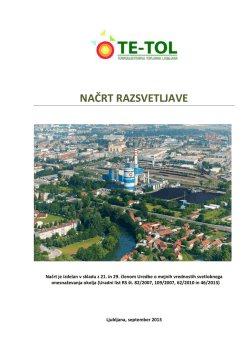 Načrt razsvetljave TE-TOL - Termoelektrarna Toplarna Ljubljana