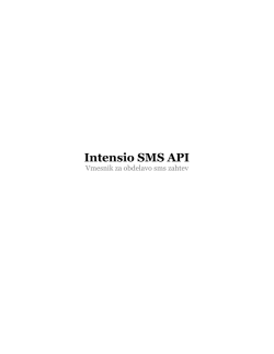 Intensio SMS API