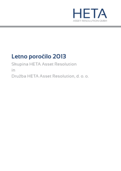 Letno poročilo 2013 - HETA Asset Resolution