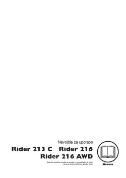 OM, Rider 213 C, Rider 216, Rider 216 AWD, 2013