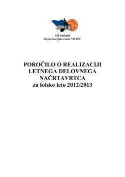 Poročilo o realizaciji LDN vrtca 2012/13