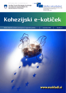 E koticek st 14 - Strukturni skladi EU v Sloveniji