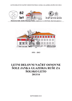 LDN 2013/2014 - OŠ Janka Glazerja Ruše