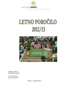 Šolsko poročilo 2012/2013