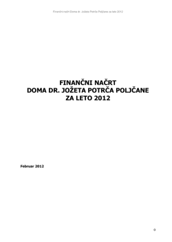 finančni načrt doma dr. jožeta potrča poljčane za leto 2012
