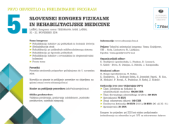 slovenski kongres fizikalne in rehabilitacijske medicine