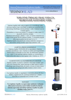 toplotne črpalke zrak-voda za segrevanje sanitarne vode