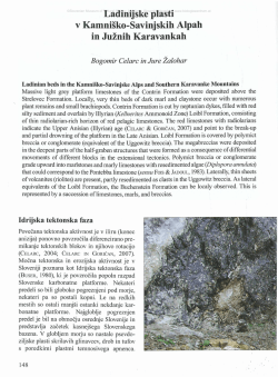 Ladinijske plasti v Kamniško-Savinjskih Alpah in Južnih Karavankah