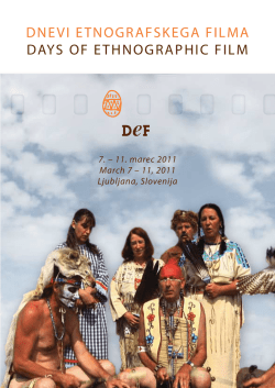 Dnevi etnografskega filma 2011 - Inštitut za slovensko narodopisje