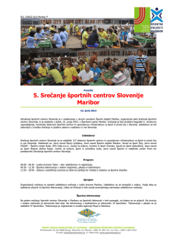5. Srečanje športnih centrov Slovenije
