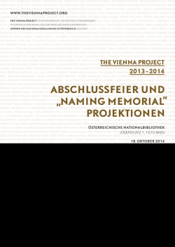 18. oktober 2014 - The Vienna Project