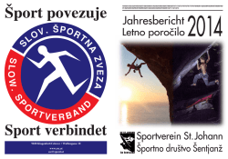 Jahresbericht - Sportverein St. Johann | Športno društvo Šentjanž