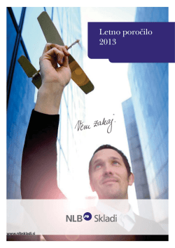 Revidirano letno poročilo krovnega sklada NLB Skladi 2013