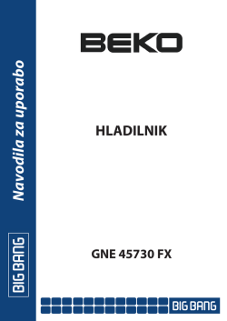 BEKO GNE 45730 FX Fridge Freezer Operating Instructions User