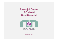 Razvojni Center RC eNeM Novi Materiali