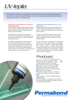 Permabond UV Lepila.pdf - ulbrich hidroavtomatika doo