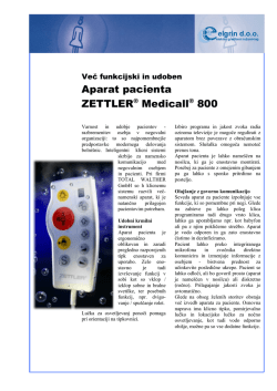 Aparat pacienta ZETTLER® Medicall® 800