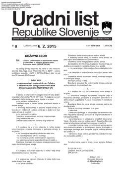 U8  - Uradni list Republike Slovenije