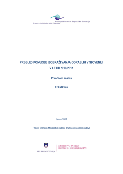 1. PDF dokument - Pregled izobraževanja odraslih v Sloveniji