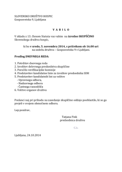 Vabilo PDF - Slovensko društvo hospic