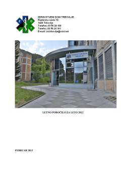 letno poročilo - Zdravstveni Dom Trbovlje