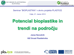 Potencial bioplastike in trendi na področju