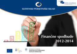 Finančne spodbude 2012-2014 - Slovenski podjetniški sklad