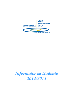 Informator201415 splet.pdf - Ekonomska šola Murska Sobota Višja