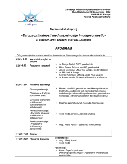 Program Simpozija Ljubljana 2014