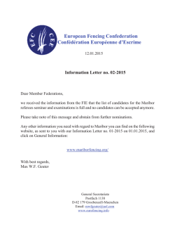 Information Letter no. 02-2015 - European Fencing Confederation
