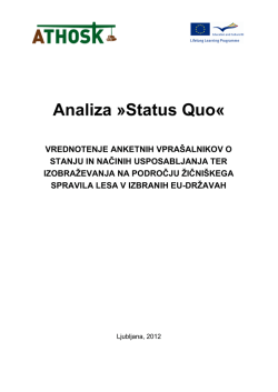Analiza »Status Quo«