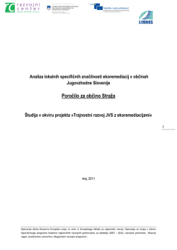 Poročilo za občino Straža - ERM-JVS